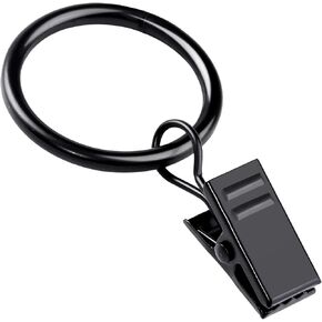 Teenitor 20 Pack Back Startain Rings مع مقاطع ، مقاطع ستارة الستار مع حلقات ، حلقات الستائر 1 بوصة ، تناسب ما يصل إلى 5/8 بوصة قضيب الستار