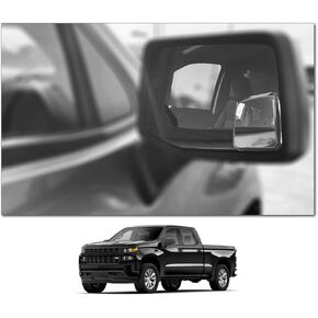 Custom Blind Spot Mirrors- Compatible With 2019- Present Chevy Silverado | Blind Spot Mirrors Compatible with 4th Generation Factory Mirrors With Blind Spot Monitoring | NXTGEN Extended View (2 Pack)