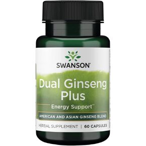 Swanson Dual Ginseng Plus 60 Capsules