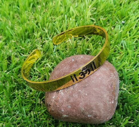 Wonder Care Rudraksha Shiv Trishul Damroo Kada for men, Lord Shiva Bahubali Cuff Boho Bracelet for men, boys | Religious Brass Kada | Free size (SILVER) Bracelet For Maha Shivratri in Kuwait