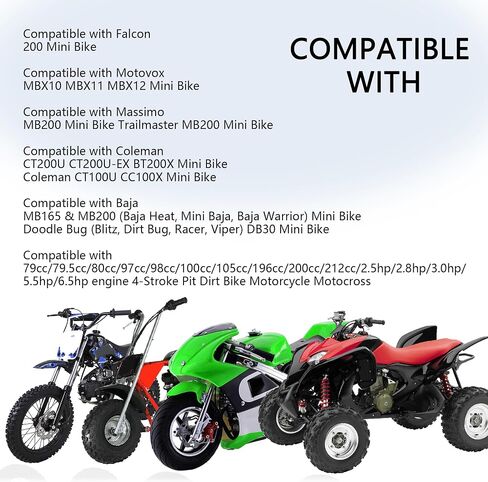 Mini Bike Throttle Cable Kit with 7/8" 22mm Dirt Bike Grips,Twist Throttle Compatible with Falcon 200 Mini Bike Motovox MBX10 MBX11 MBX12 Mini Bike Coleman CT200U CT200U-EX BT200X Mini Bike in Saudi Arabia