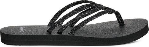 Sanuk Yoga Sandy II Sparkle | الوجه يتخبط للنساء | صندل اليوغا للنساء | صندل الشاطئ النسائي | ذاكرة الرغوة سرير القدم in Kuwait