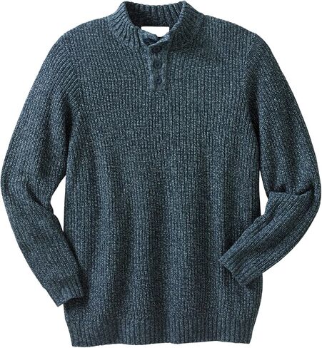 KingSize Men's Big & Tall Henley Shaker Sweater in Saudi Arabia