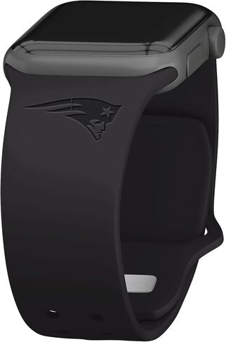 GAME TIME New England Patriots Engraved Silicone Sport Watch Band Compatible with Apple Watch in Saudi Arabia