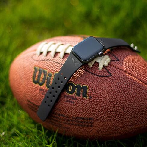 GAME TIME New England Patriots Engraved Silicone Sport Watch Band Compatible with Apple Watch in Saudi Arabia