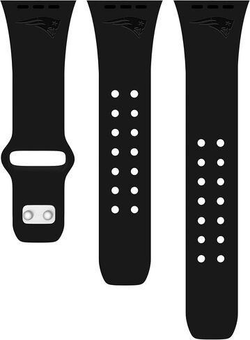 GAME TIME New England Patriots Engraved Silicone Sport Watch Band Compatible with Apple Watch in Saudi Arabia