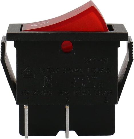 Baomain Red Light DPST ON/Off Snap in Boat Rocker Switch 4 Pin 16A/250V UL TUV List 1 Pack in Saudi Arabia