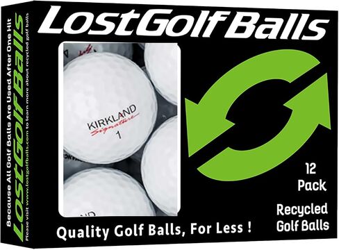 Kirkland Signature Golf Ball Mix - 12 Near Mint Quality Used Kirkland Golf Balls (AAAA Signature Ksig 3-Piece 4-Piece Golfballs), White, One Size (12GNBX-Kirkland-2), 12 count (Pack of 1) in Saudi Arabia