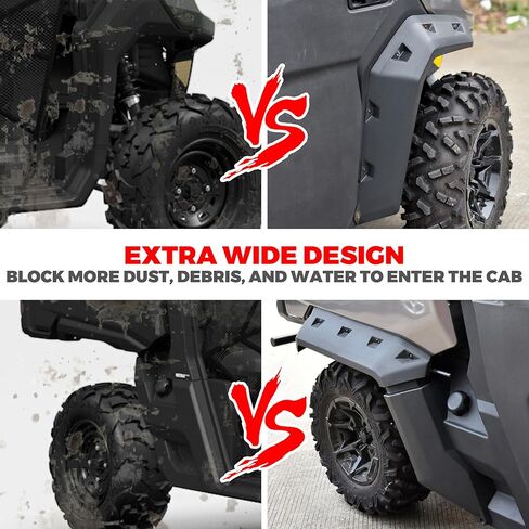 SAUTVS Frender Frender Frender Frender Frender Kit Flaps Mud Guards for Can-AM Defender HD7 HD8 HD9 HD10 MAX 2016-2025 (6pcs ، استبدل #715006821 715002424 715006822) in Kuwait