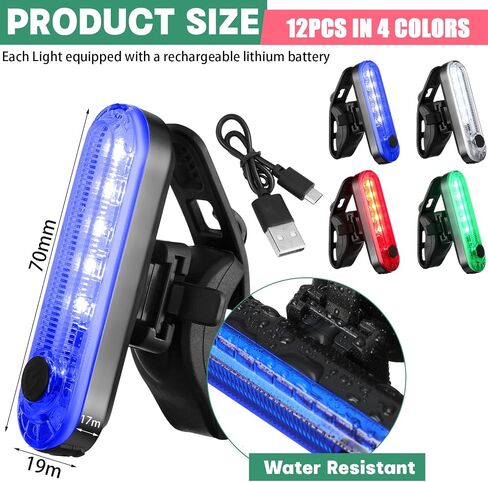 12 Pieces Kayak Lights for Night Battery Boat Navigation Lights Battery Operated Boat Lights Led Navigation Lights Boats Safety for Pontoon Boat,dinghy 4 Types Flashing Mode (Red, Green, White) in Kuwait