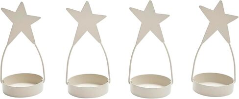 Star Tealight Holder Barn Red Set of 4 4x1.75x1.75 in Saudi Arabia