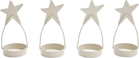 Star Tealight Holder Barn Red Set of 4 4x1.75x1.75 in Saudi Arabia