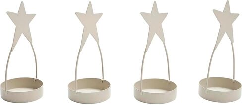Star Tealight Holder Barn Red Set of 4 4x1.75x1.75 in Saudi Arabia