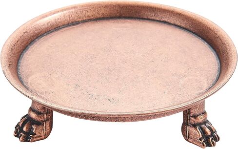 khtumeware 1 Pack 100% Solid Satin Brass Clawfoot Candle Dish - Pedestal Dish - Candle Holder - Jewelry Holder - Perfect for Wax Candles, Rings, and Trinkets in Saudi Arabia