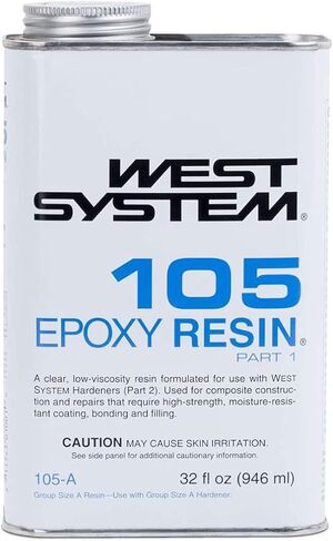 حزمة West System 105A Epoxy الراتنج (32 أونصة سائلة) مع مقوي إيبوكسي بطيء 206A (7 أونصة سائلة). تتضمن أيضًا مضخة واحدة من الراتنج ومضخة واحدة للتصلب. in Saudi Arabia