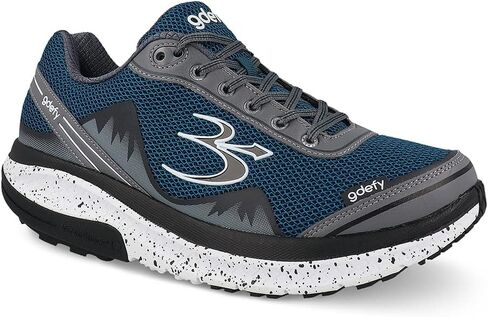 Gravity Defyer Men's GDEFY Mighty Walk Athletic Sneakers 11 W US - VersoShock Proven Performance Walking Shoes Blue, Red in Kuwait