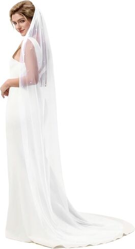 Wedding Veil 1 Tier Pearl bridal Veil With Comb veils for women wedding in Saudi Arabia