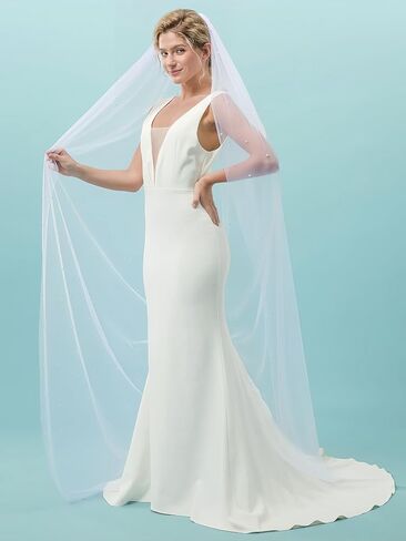 Wedding Veil 1 Tier Pearl bridal Veil With Comb veils for women wedding in Saudi Arabia