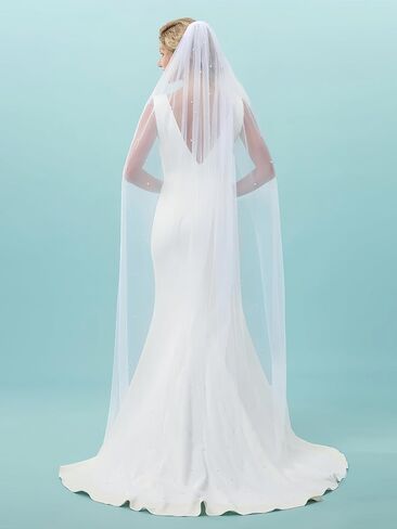 Wedding Veil 1 Tier Pearl bridal Veil With Comb veils for women wedding in Saudi Arabia