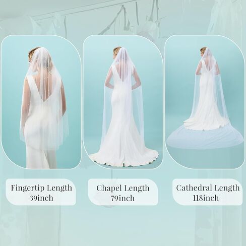 Wedding Veil 1 Tier Pearl bridal Veil With Comb veils for women wedding in Saudi Arabia