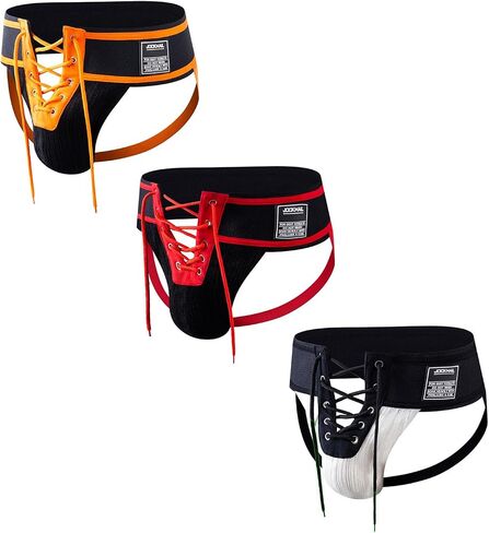 JOCKMAIL 3PCS/Pack Mens Briefs Jock Strap Athletic Supporter Wide Belt Comfortable Men Sport Underwear Briefs for Gym Sport in Saudi Arabia