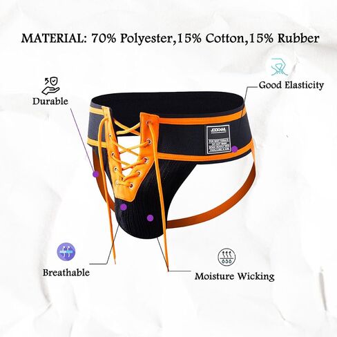 JOCKMAIL 3PCS/Pack Mens Briefs Jock Strap Athletic Supporter Wide Belt Comfortable Men Sport Underwear Briefs for Gym Sport in Saudi Arabia