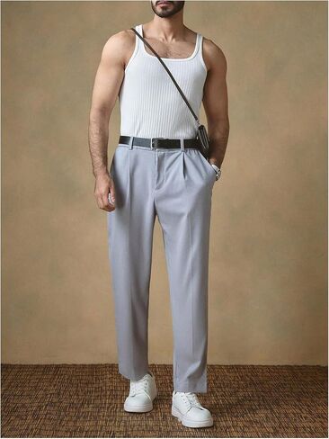 SweatyRocks Men's Ribbed Knit Tank Top Square Neck Sleeveless Muscle Tops Undershirts in Saudi Arabia