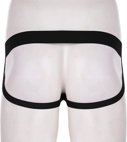 Daenrui Men's Shiny Metallic Low Rise Thongs Briefs Front Hole Jockstraps Underpants Backless G-String in Saudi Arabia