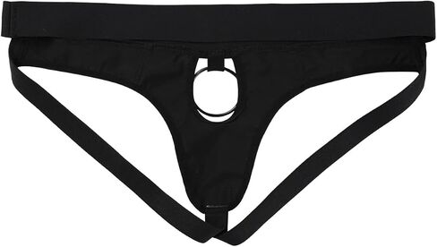Daenrui Men's Shiny Metallic Low Rise Thongs Briefs Front Hole Jockstraps Underpants Backless G-String in Saudi Arabia