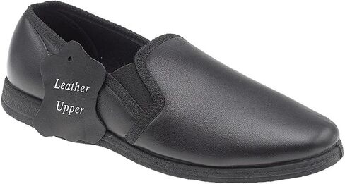 Sleepers Mens Softie Leather Twin Gusset Slippers in Kuwait