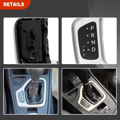 HY-SPEED 601-401 Upgrade Transmission Shifter Bezel with Harness Compatible with 2014 2015 2016 2017 2018 Cherokee Replace 5YD27LS5AA 68413957AA, Gold in Saudi Arabia