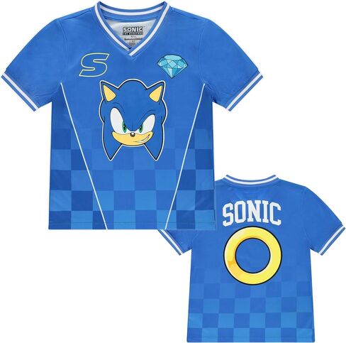 SEGA Boys Sonic the Hedgehog Boys Soccer Mesh Jersey Tee & Short 2pc Set - Boy 4-20 in Saudi Arabia