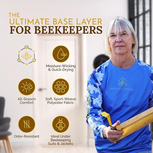 Apis Tacical - All-Season Base Layer - Mens Undershirts for Beekeeping & Outdoors - Moisture-Wicking Long Sleeve Undershirt in Saudi Arabia