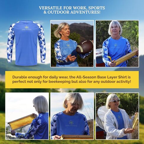 Apis Tacical - All-Season Base Layer - Mens Undershirts for Beekeeping & Outdoors - Moisture-Wicking Long Sleeve Undershirt in Saudi Arabia