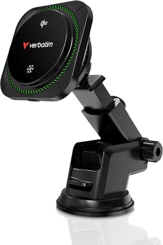 Verbatim Charge 'n’ Drive Qi2 Magnetic Wireless Car Charger – RGB Lighting in Saudi Arabia