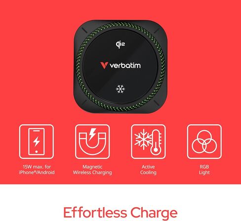 Verbatim Charge 'n’ Drive Qi2 Magnetic Wireless Car Charger – RGB Lighting in Saudi Arabia