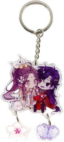 Tian Guan Ci Fu Acrylic Keychain Car Cute Anime Heaven Officials Blessing Key Chain Women Pendant Key Holder Charm Decoration Accessories Clothing Novelty and More Multicolor in Saudi Arabia