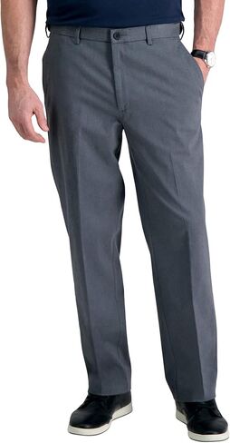 Haggar mens Big-tall Premium No Iron Khaki Classic-fit Expandable-waist Flat-front dress pants, British Khaki, 60W x 30L US in Saudi Arabia