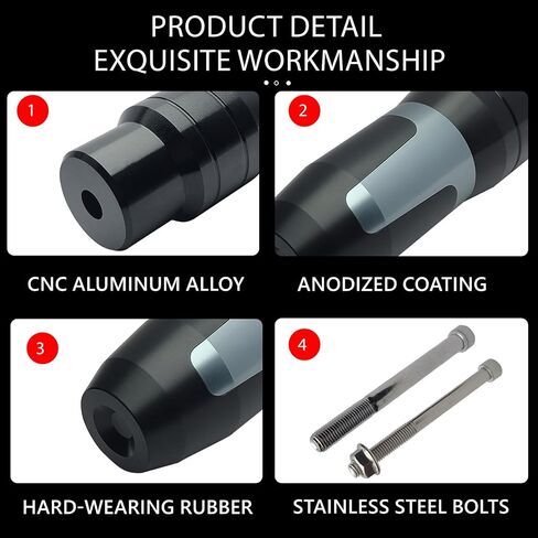 Universal Rear Frame Sliders Crash Pad Replacement for B-MW Kawasaki Yamaha Honda Suzuki CNC Aluminum Motorcycle Accessories Anti Falling Protection(Titanium) in Kuwait
