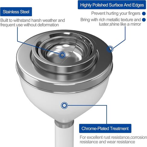 RELIANCER Floor Standing Ashtray w/Lid,Adjustable 16" - 31.5" Cigarette Ash Tray,Outdoor Stainless Steel Cigar Container Ash Holder w/Weighted Base,Cigarette Butt Receptacle Disposal for Home Garden in Saudi Arabia