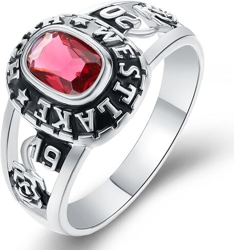 Ccjcinata Customized Sterling Silver high school ladies class rings for girls Collection Fully Personalized for women personalized Christmas Gifts Christmas present for daughter in Saudi Arabia