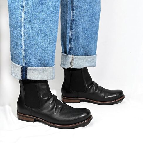 Men's Chelsea Boots Casual Dress Boots Ankle Slip On Boots in Saudi Arabia
