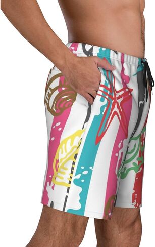 Mens Swim Trunks with Mesh Lining,Quick Dry Big Tall Board Shorts Swimsuit Beach Pants Swimwear Bathing Suits in Saudi Arabia