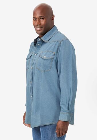 KingSize Boulder Creek Men's Big & Tall Western Snap Front Shirt in Kuwait