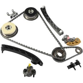 9-0918s Timing Chain Kit W/VVT Sprocket Cam Chain Tensioner Guide Rail Fit For Chevy Buick Cadillac GMC LTG 2.0L 2.5L L4 2013-2021 12627107, 12627109, 12627184