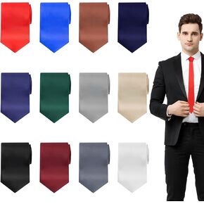 12 PCS Ties for Men - Elegant Mens Ties Set for Formal Occasions, Weddings, Business - Corbatas para Hombres Elegantes