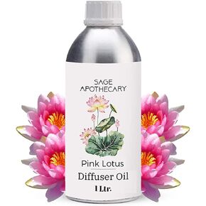 Pink Lotus Diffuser Oil for Natural Homely Fragrance, Men, Women, | Aroma Diffuser Oil | Long Lasting Aroma | & Pure Aromatherapy- 1L