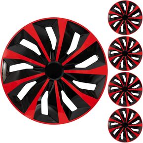 16 "سوداء العجلة حافة غطاء Hubcaps استبدال R16 محور الأغطية المفاجئة على Universal Rim Rim Cover ABS Extrid