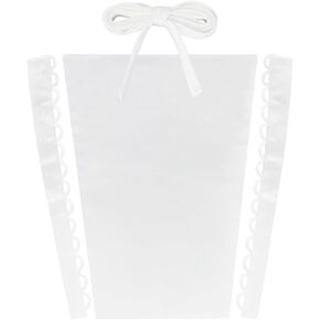 Adhandmaker Wedding Deter Corset Kit Zipper Replace ، 18x12 قابلة للتعديل ملائمة الساتان مشد الظهر الظهر الدانتيل مع دانتيل فستان سلك الظهر لثوب حفلة موسيقية رسمية ، سستة الموسع للبستان (أبيض)