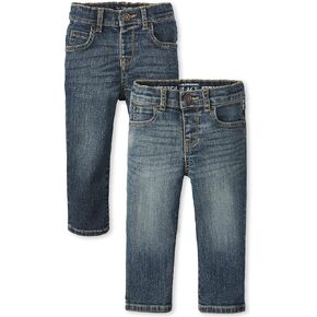 The Children's Place Baby Boys and Toddler Boys Stretch Straigh Leg Jeans, Lt Med Stone, 4T in Saudi Arabia